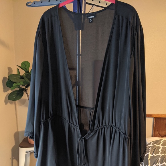 Torrid 5 BLACK TIE CHIFFON BABYDOLL Size 5 - Picture 5 of 6
